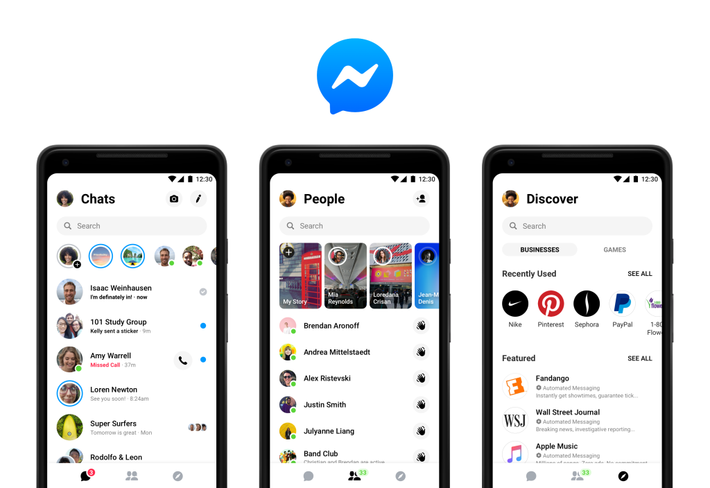 فيسبوك تعيد تصميم ماسنجر ليصبح أكثر بساطة على الطراز القديم - Messenger 4