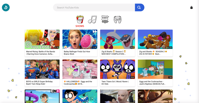 يحصل تطبيق يوتيوب للأطفال "YouTube Kids" على موقع الويب الخاص به