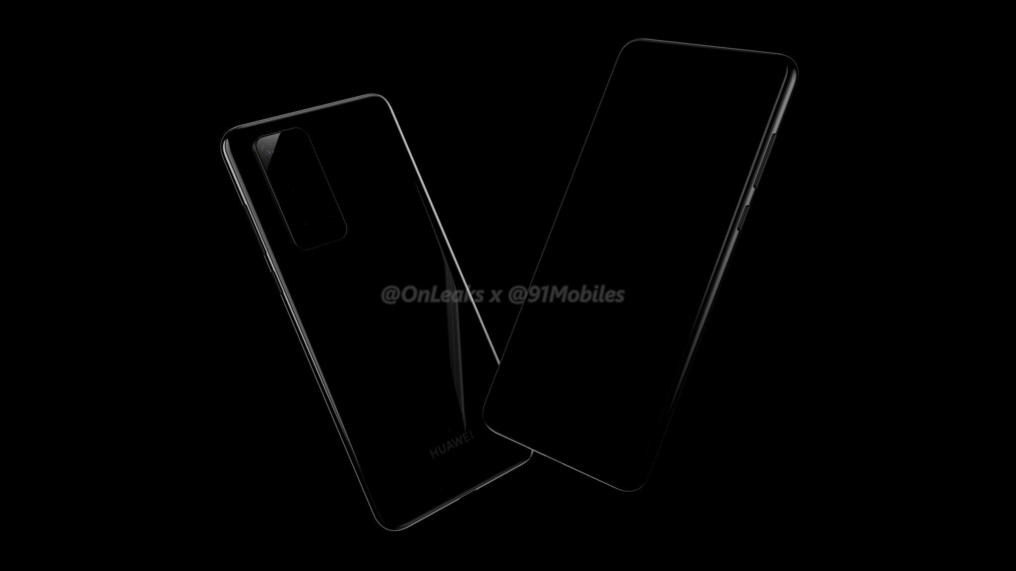 هواوي P40 وP40 Pro سيملكان كاميرا خلفية مستطيلة وتصميم شاشة مختلف
