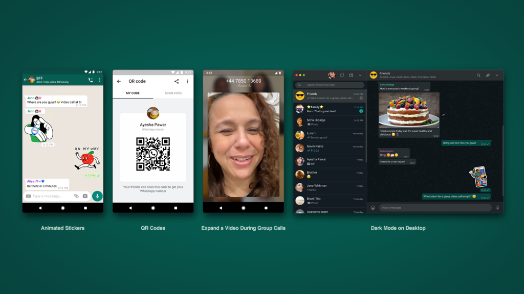 واتساب تضيف الملصقات المتحركة (مثل تيليجرام) وترفع حد مكالمات الفيديو حتى 8 أشخاص - WhatsApp
