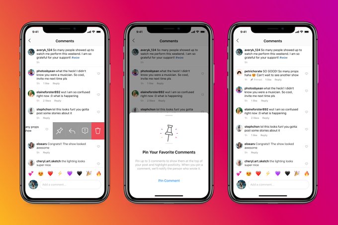 انستجرام تجعل ميزة التعليقات المثبتة متاحة للجميع